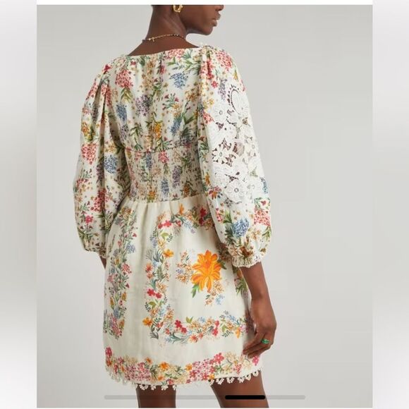 FARM RIO Delicate Forest Scarves Mini-Dress Women’s Size MED - Picture 3 of 16